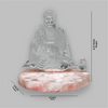 Guru Nanak Silver Plated on Rose Quartz Stone Base