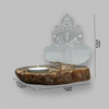 Lord Maha Laxmi Tea Light on Agate Stone Base