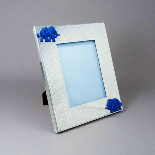 Etched Silver Plated Square Photo Frame