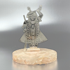 Shri Nath Ji Silver Plated on Rose Quartz Stone Base