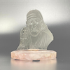 Sai Baba Silver Plated on Rose Quartz Stone Base