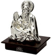 Silver Guru Nanak Dev on wood base