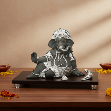 Bhupati Ganesha On Wooden Base