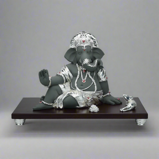 Bhupati Ganesha On Wooden Base