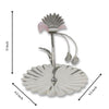 Line Hammered Platter with Pink Bird