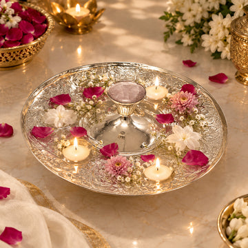 Sakura Embossed platter with Raised Centre