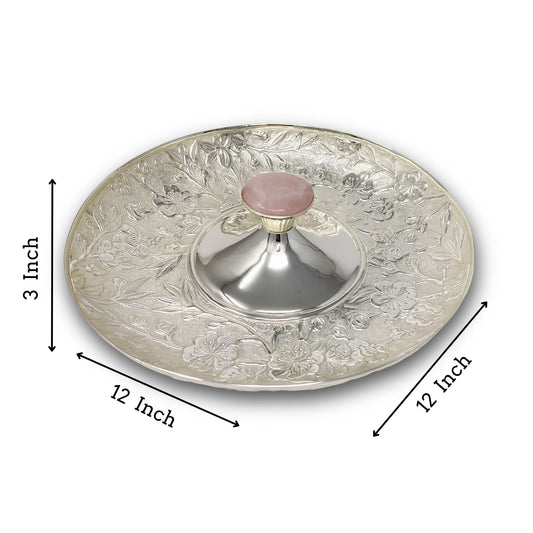 Sakura Embossed platter with Raised Centre