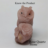 Rose Quartz Owl Sculpture