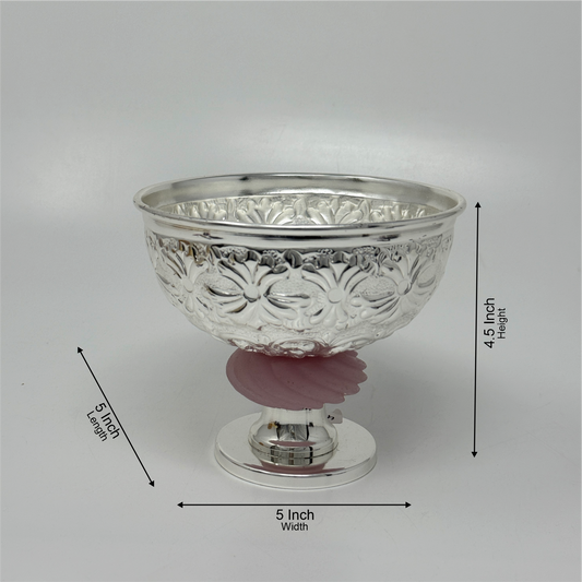 Spiral chased Silver Plated Bowl-Small