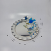 Wave Platter With Blue Flying Bird