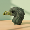 Green Natural Jade Eagle Head Figurine