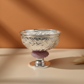 Spiral chased Silver Plated Bowl-Small