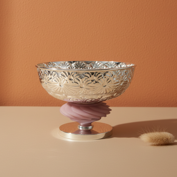 Spiral chased Silver Plated Bowl