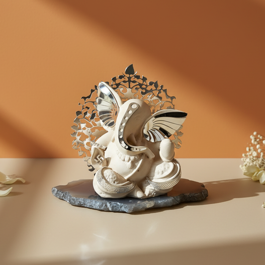 Ivory Ganesha with Tree of Life