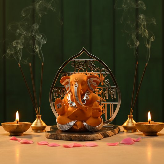 Aashirvaad Ganesha on Petrified Stone