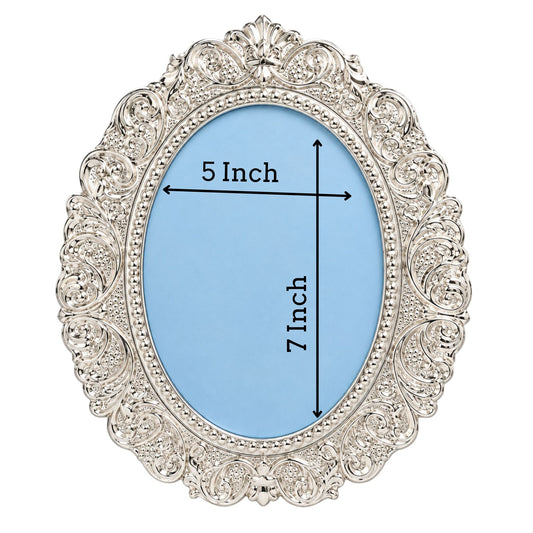 Oval Chased Photo Frame - Small