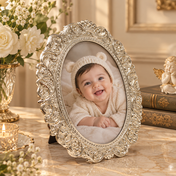 Oval Chased Photo Frame - Small