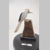 White Quartz Kingfisher Perched on Tiger Eye Stone