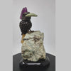 Ruby Jo Site Stone Woodpecker Bird Figurines Perched on Green Aventurine